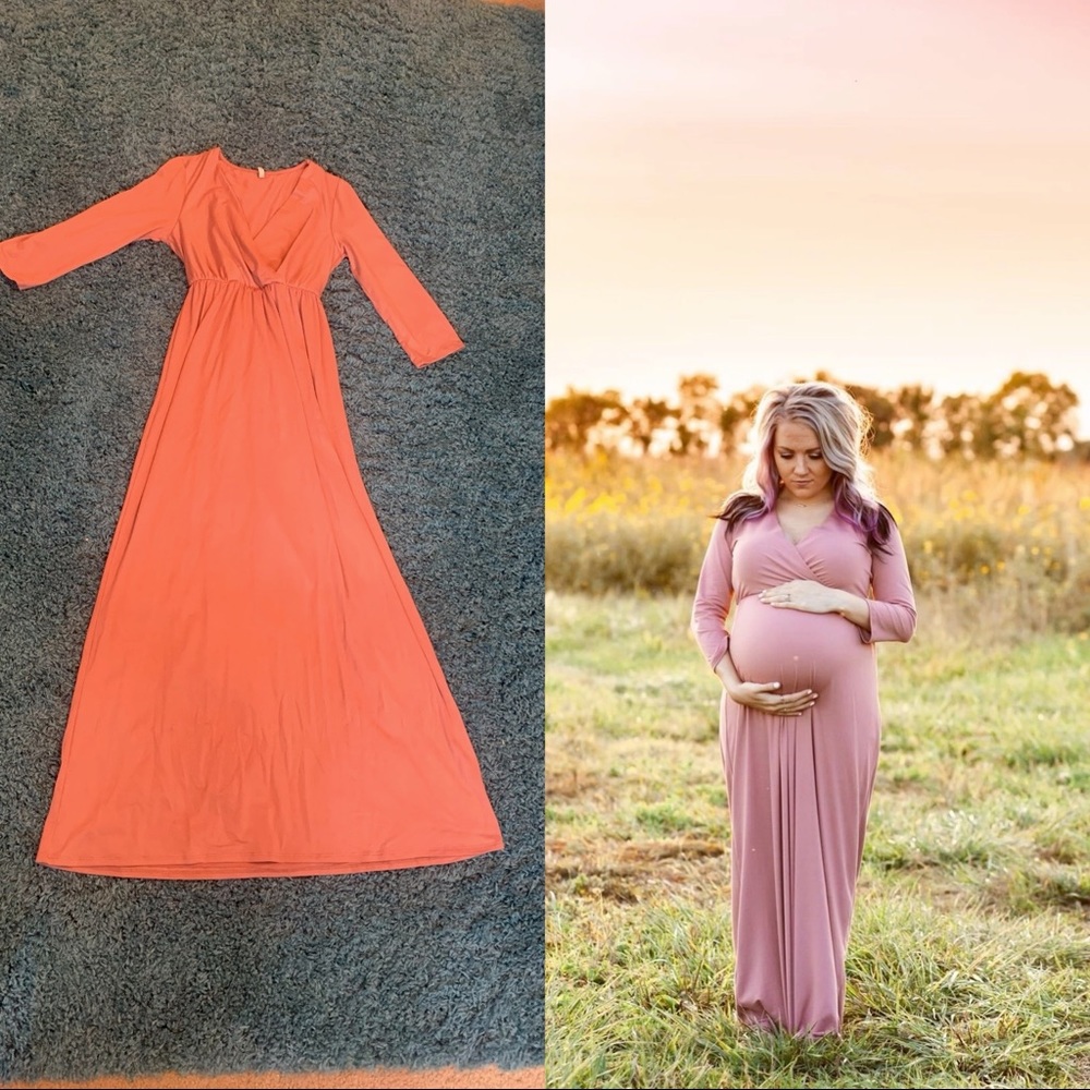 Mauve maternity dress. Worn once.